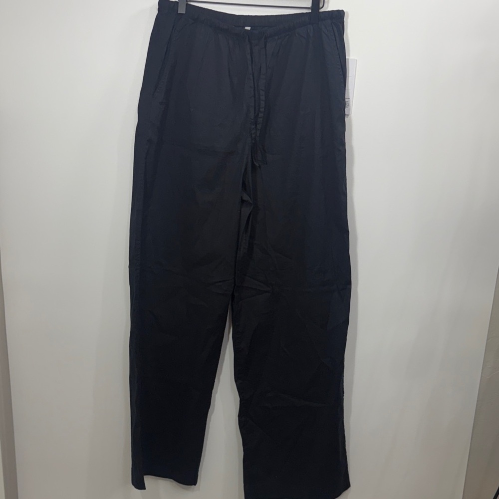 Athleta Women’s Paradise Wide Leg Pant Linen size medium tall.NWT.Black